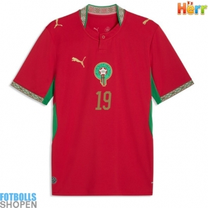 Billiga Marocko Youssef En-Nesyri #19 Hemmatröja VM 2026 Kortärmad
